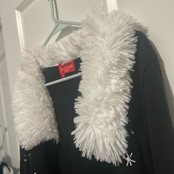 Jack B. Quick Holiday Vintage Light zip up jacket w Faux fur collar snow size L - Picture 5 of 7